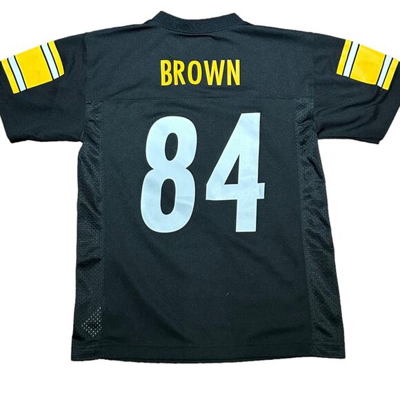 NFL Team Apparel Pittsburg Steelers Boys/Youth Medium Black Jersey - Picture 2 of 6